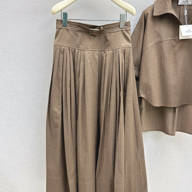 HERMES 26S SHIRT AND SKIRT SET 523
