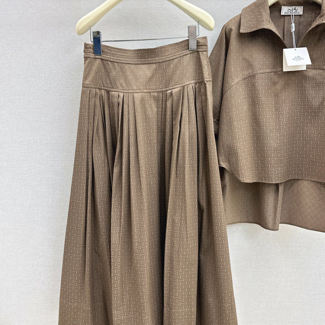HERMES 26S SHIRT AND SKIRT SET 523
