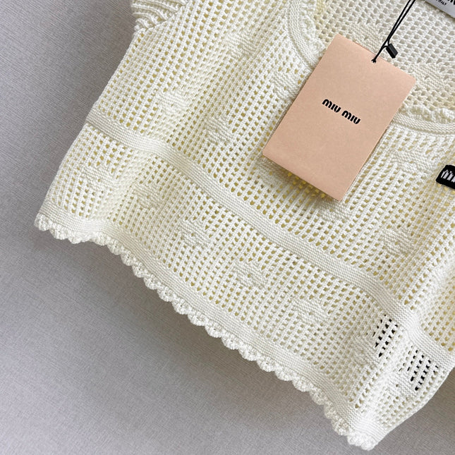 MIUMIU 26S KNIT TOP AND SKIRT SET STYLE 1042