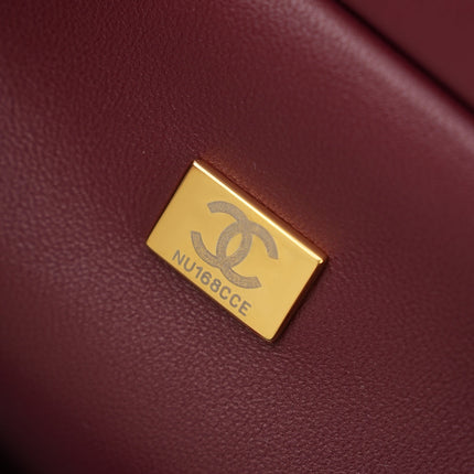 CHANEL 26S SHOPPING BAG MEDIUM 23 IN BLACK LAMBSKIN GOLD HARDWARE