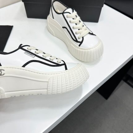 CHANEL 26S CHUNKY SNEAKERS IN WHITE CALFSKIN