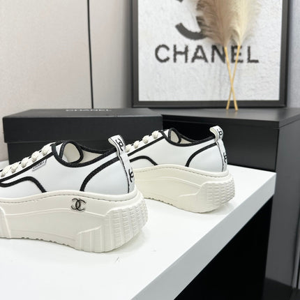 CHANEL 26S CHUNKY SNEAKERS IN WHITE CALFSKIN