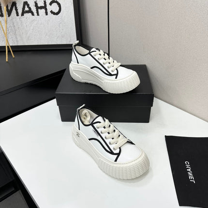 CHANEL 26S CHUNKY SNEAKERS IN WHITE CALFSKIN