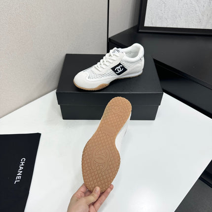 CHANEL 26S SNEAKERS IN WHITE CALFSKIN AND MESH