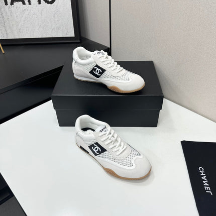 CHANEL 26S SNEAKERS IN WHITE CALFSKIN AND MESH