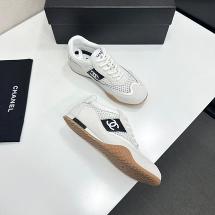 CHANEL 26S SNEAKERS IN WHITE CALFSKIN AND MESH