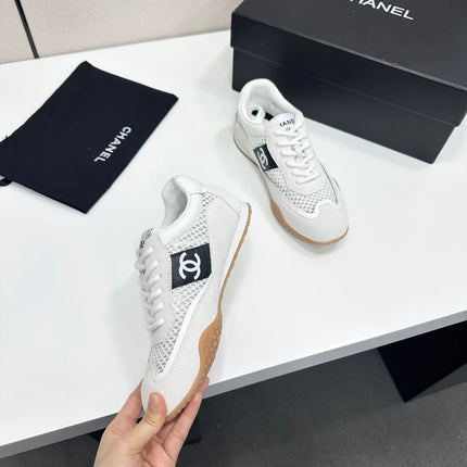CHANEL 26S SNEAKERS IN WHITE CALFSKIN AND MESH