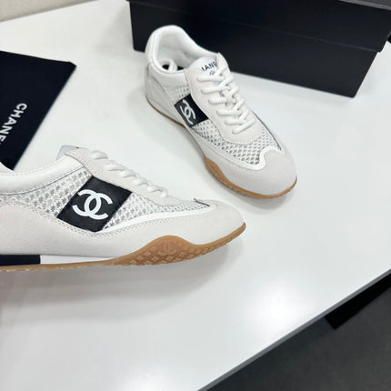 CHANEL 26S SNEAKERS IN WHITE CALFSKIN AND MESH