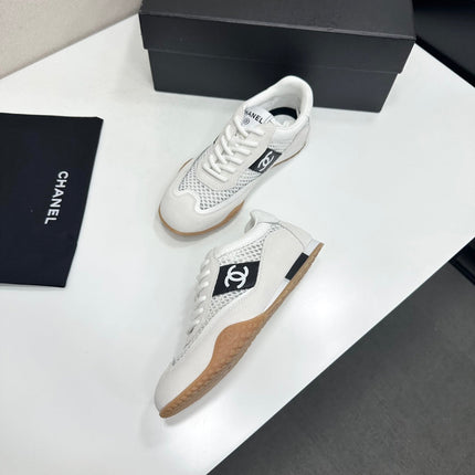 CHANEL 26S SNEAKERS IN WHITE CALFSKIN AND MESH