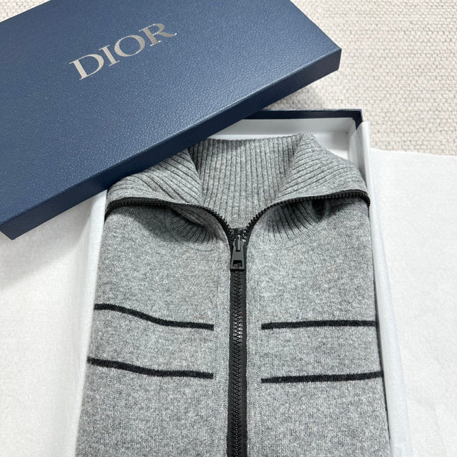 DIOR 26S REVERSIBLE CASHMERE NOTCHED-COLLAR JACKET 975