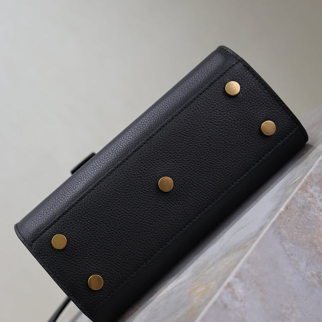YSL 25S SAC DE JOUR 22 IN BLACK SUPPLE GRAINED CALFSKIN GOLD HARDWARE