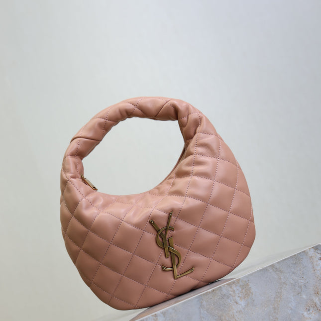 YSL 25S ICARINO 17 IN HORTENSIA QUILTED CALFSKIN GOLD HARDWARE
