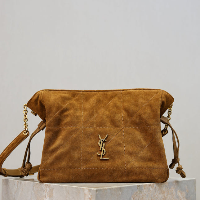 JAMIE MEDIUM POCHON 26 IN BROWN SUEDE GOLD HARDWARE