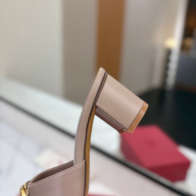 VALENTINO 26S HIGH-HEEL SANDALS 60 MM IN BEIGE CALFSKIN WITH GOLD HARDWARE