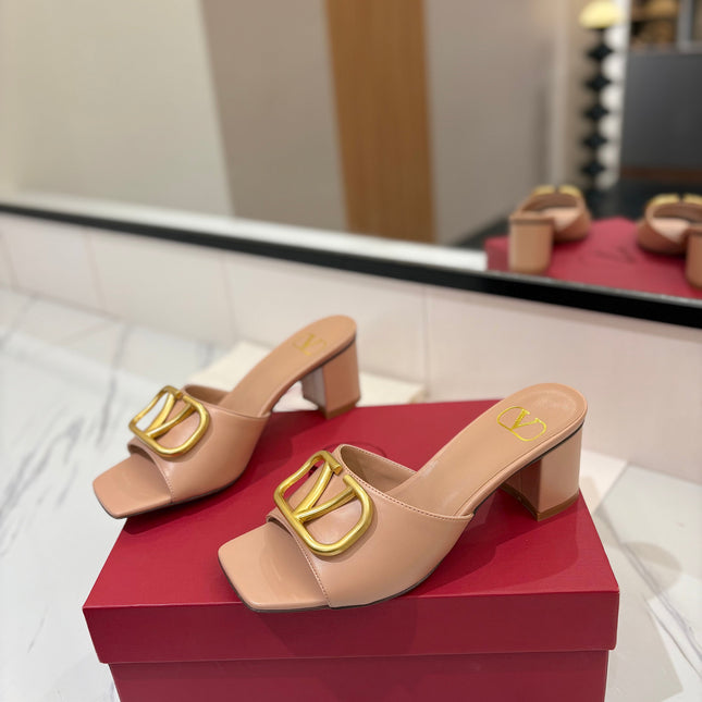 VALENTINO 26S HIGH-HEEL SANDALS 60 MM IN NUDE PINK CALFSKIN WITH GOLD HARDWARE