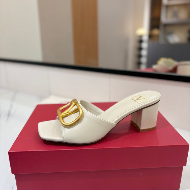 VALENTINO 26S HIGH-HEEL SANDALS 60 MM IN WHITE CALFSKIN WITH GOLD HARDWARE