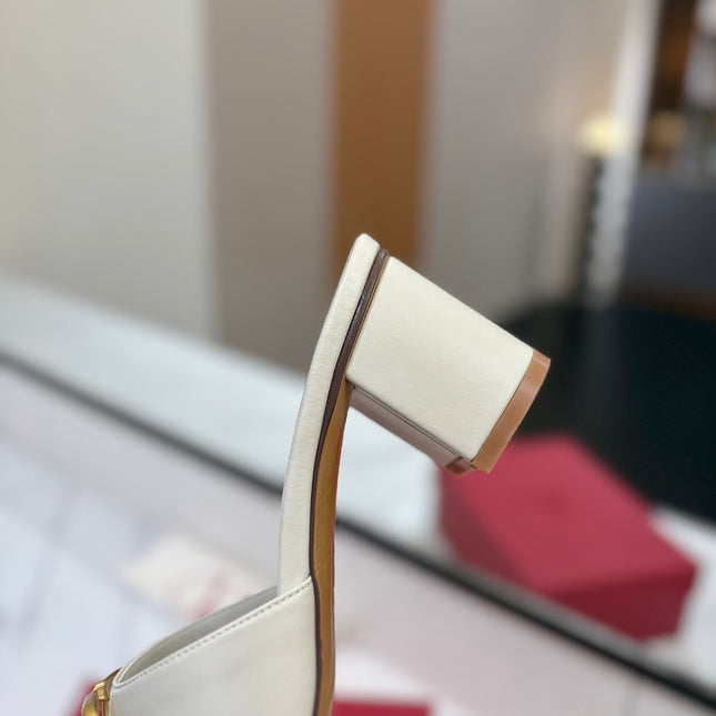 VALENTINO 26S HIGH-HEEL SANDALS 60 MM IN WHITE CALFSKIN WITH GOLD HARDWARE