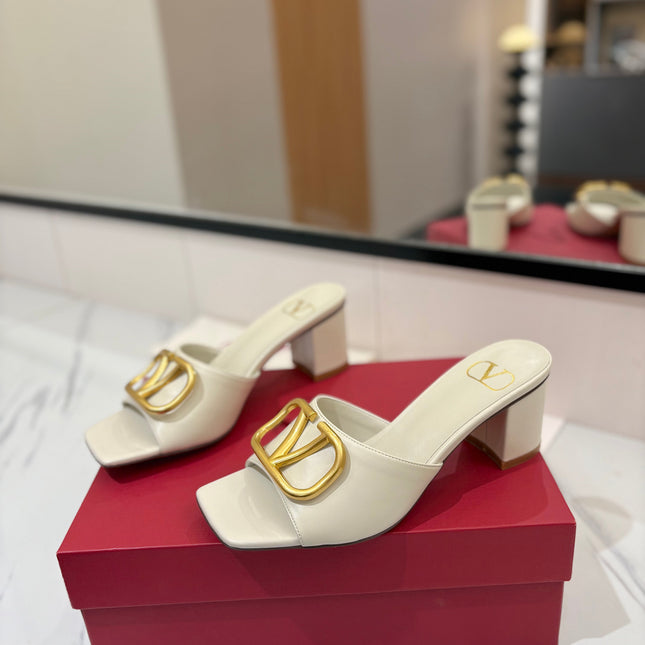 VALENTINO 26S HIGH-HEEL SANDALS 60 MM IN WHITE CALFSKIN WITH GOLD HARDWARE
