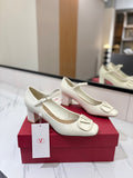 VALENTINO 26S MARY JANE HEELS 60 MM IN WHITE PATENT CALFSKIN