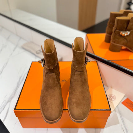 HM 26S ANKLE BOOTS 55 MM IN BROWN SUEDE