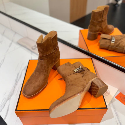 HM 26S ANKLE BOOTS 55 MM IN BROWN SUEDE