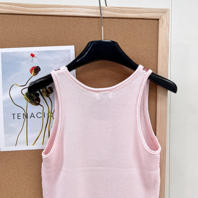 CELINE 26S SEQUIN KNIT TANK TOP 141