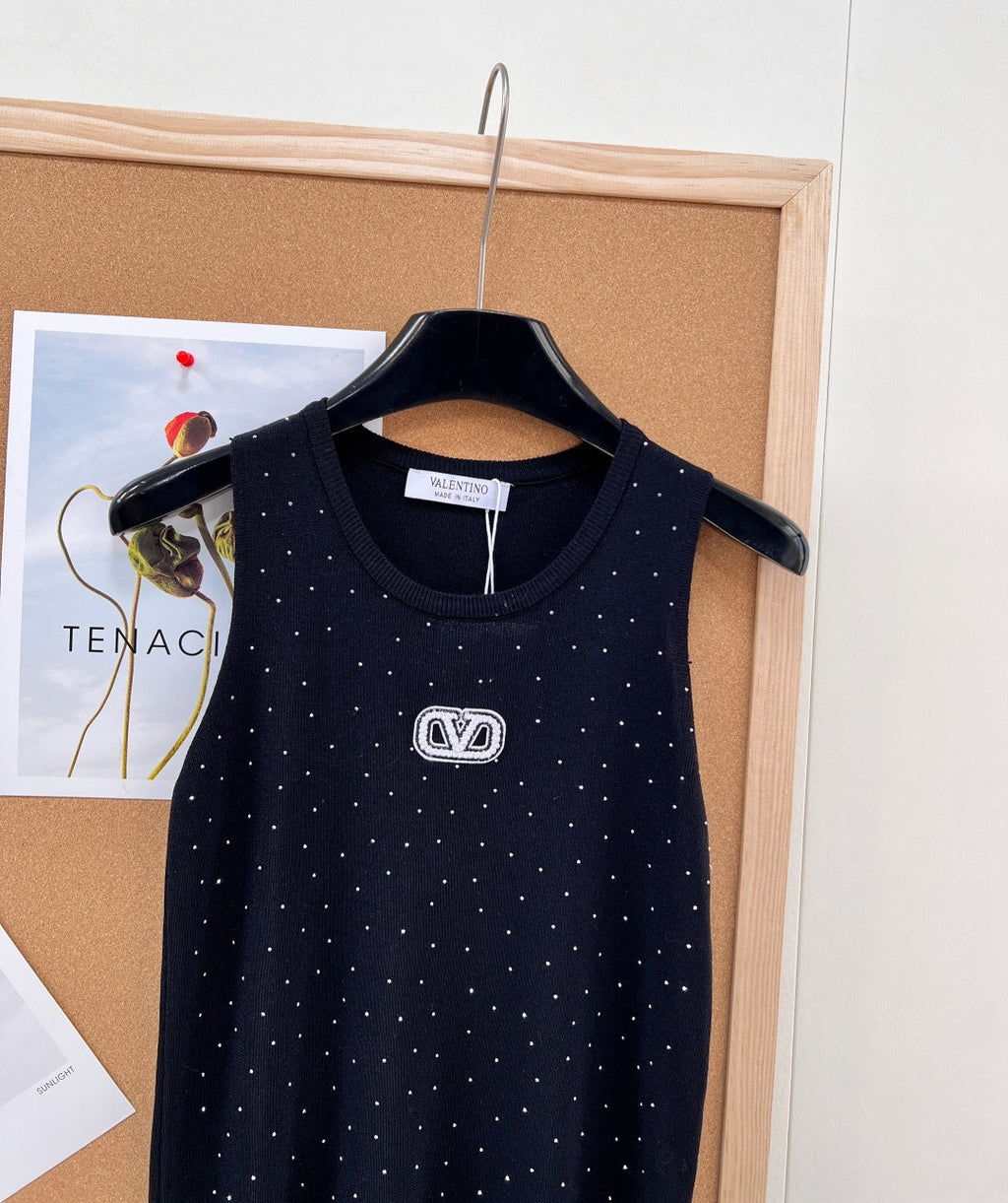 VALENTINO 26S EMBELLISHED SLEEVELESS SWEATER STYLE 87