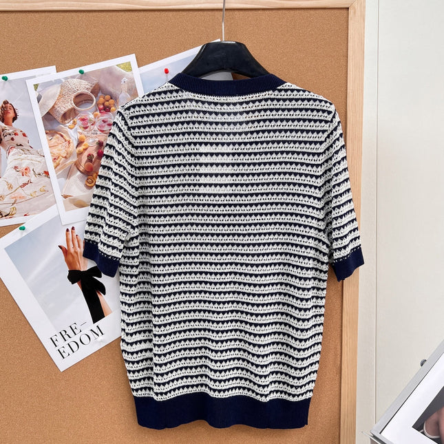 CELINE 26S SHORT-SLEEVE KNIT TOP STYLE 271