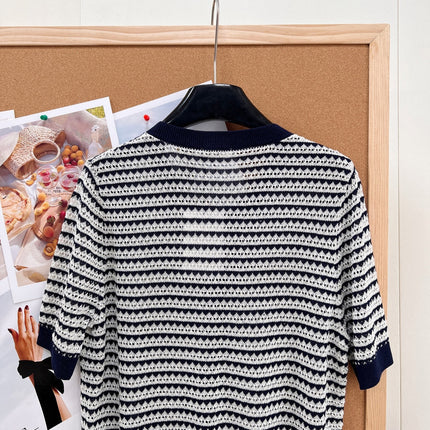 CELINE 26S SHORT-SLEEVE KNIT TOP STYLE 271