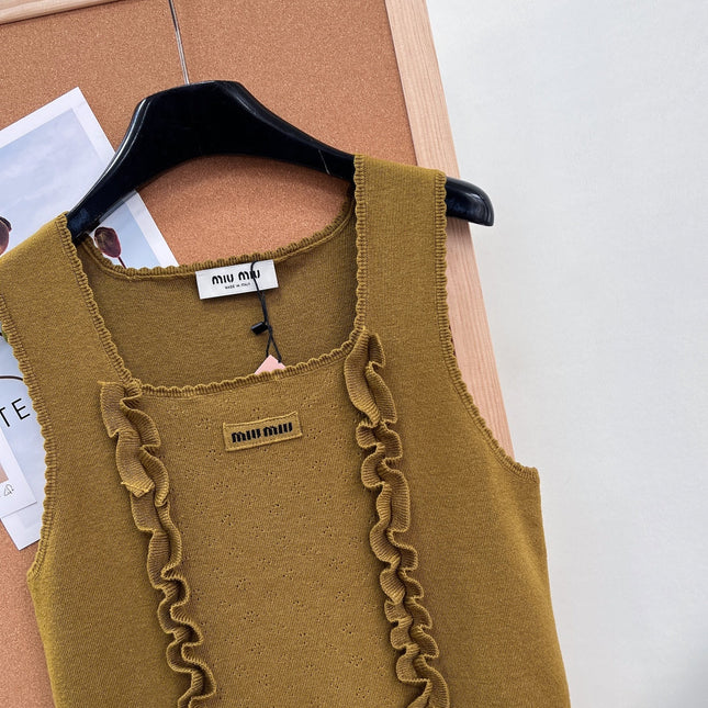 MIUMIU 26S SQUARE-NECK SWEATER STYLE 1108