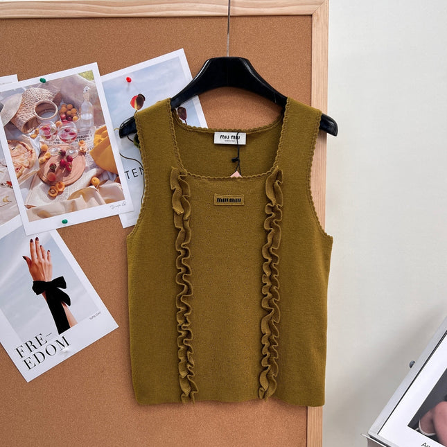 MIUMIU 26S SQUARE-NECK SWEATER STYLE 1108