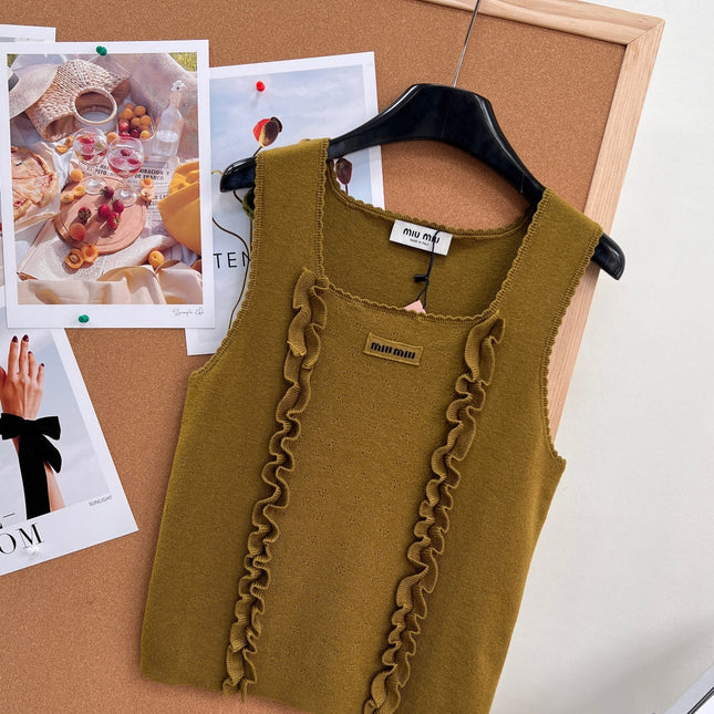 MIUMIU 26S SQUARE-NECK SWEATER STYLE 1108