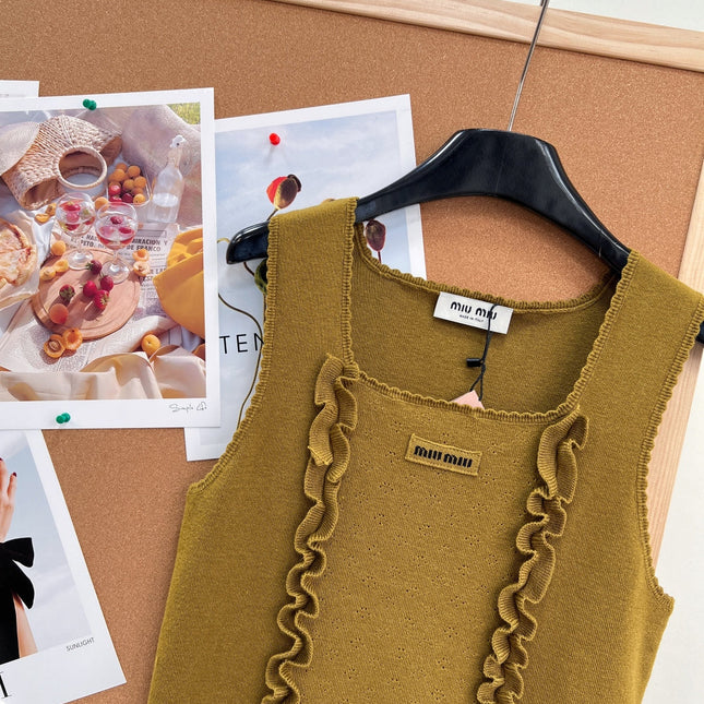MIUMIU 26S SQUARE-NECK SWEATER STYLE 1108