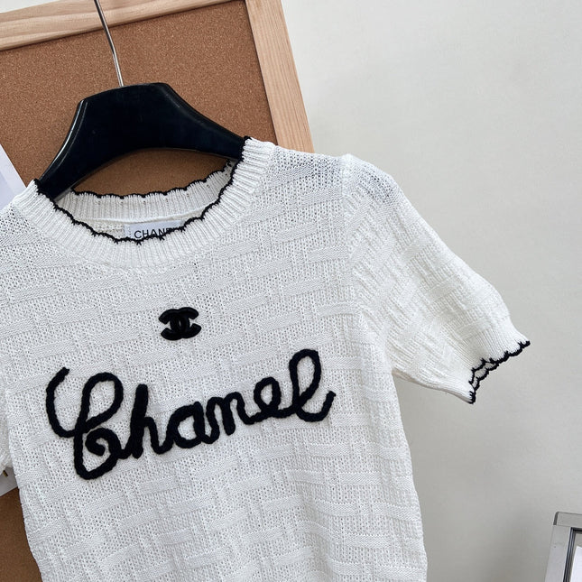 CHANEL 26S SHORT-SLEEVE KNIT TOP STYLE 1148