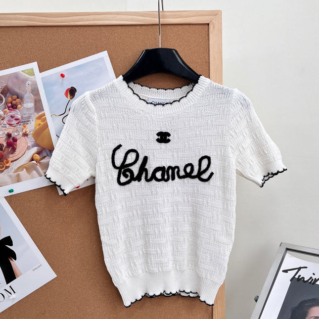 CHANEL 26S SHORT-SLEEVE KNIT TOP STYLE 1148