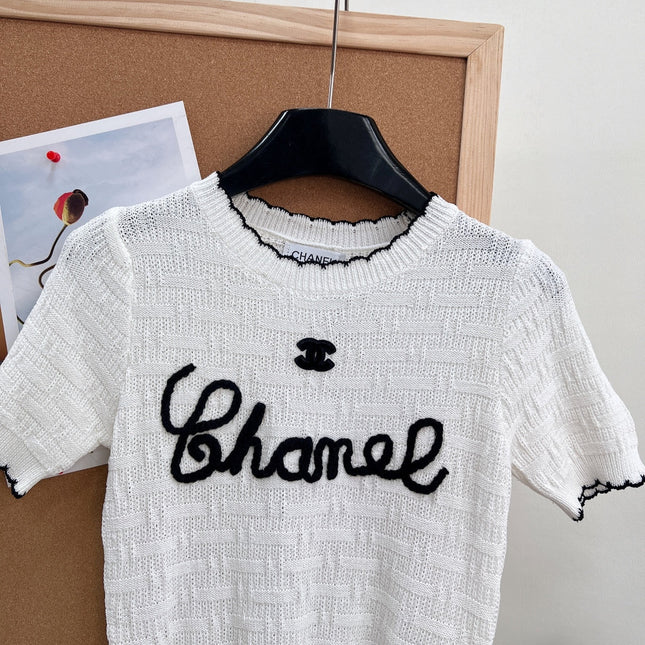 CHANEL 26S SHORT-SLEEVE KNIT TOP STYLE 1148