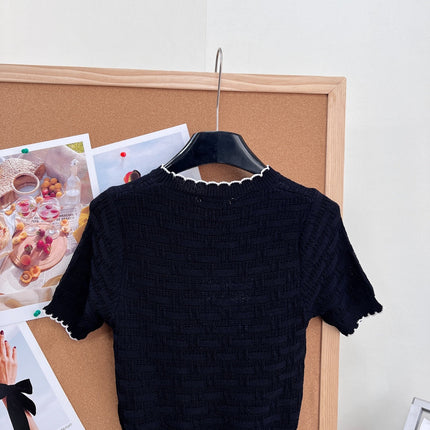 CHANEL 26S SHORT-SLEEVE KNIT TOP STYLE 1147
