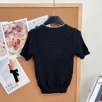 CHANEL 26S SHORT-SLEEVE KNIT TOP STYLE 1147