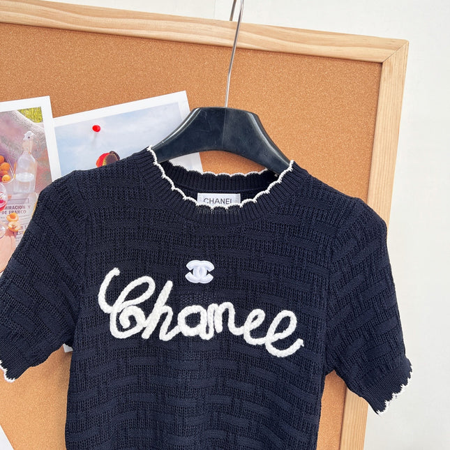 CHANEL 26S SHORT-SLEEVE KNIT TOP STYLE 1147