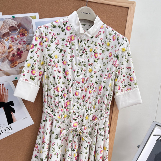 DIOR 26S LONG STAND-COLLAR SHIRT DRESS 1405