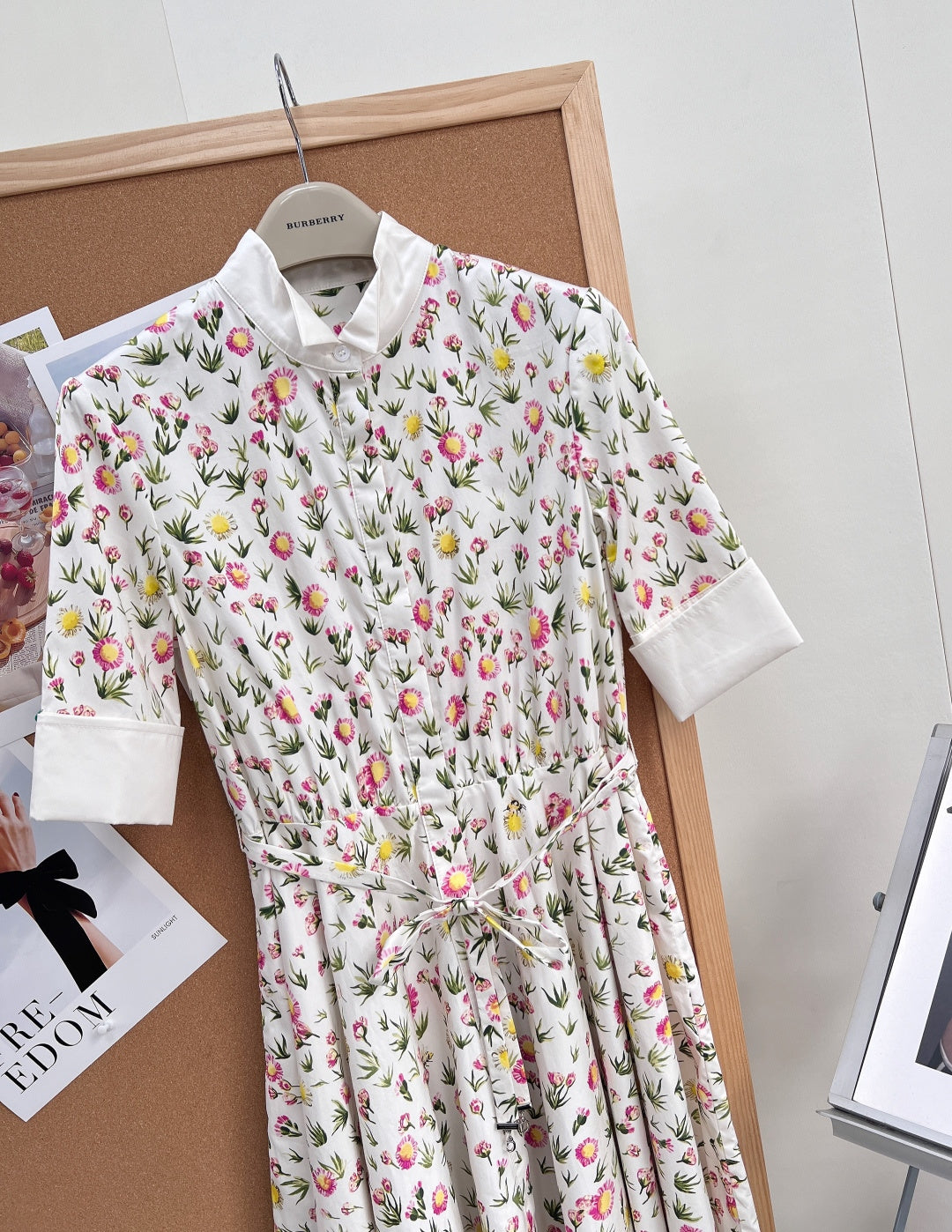 DIOR 26S LONG STAND-COLLAR SHIRT DRESS 1405