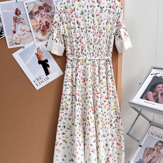 DIOR 26S LONG STAND-COLLAR SHIRT DRESS 1405