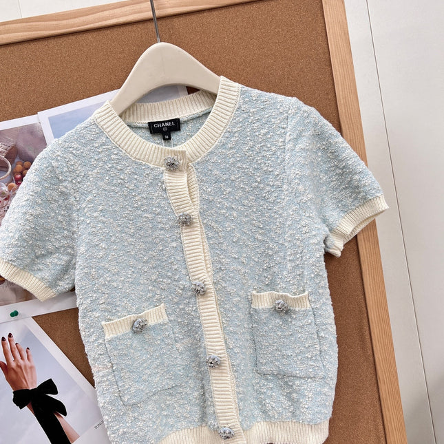 CHANEL 26S SHORT-SLEEVE KNIT POLO 1310