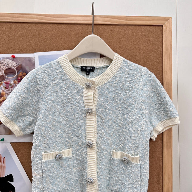 CHANEL 26S SHORT-SLEEVE KNIT POLO 1310