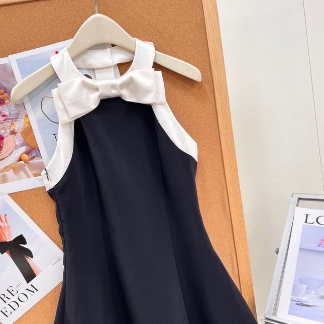 VALENTINO 26S BOW-DETAIL SLEEVELESS MINI DRESS 366