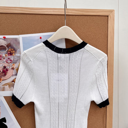 CHANEL 26S SHORT SLEEVE KNIT TOP 1611