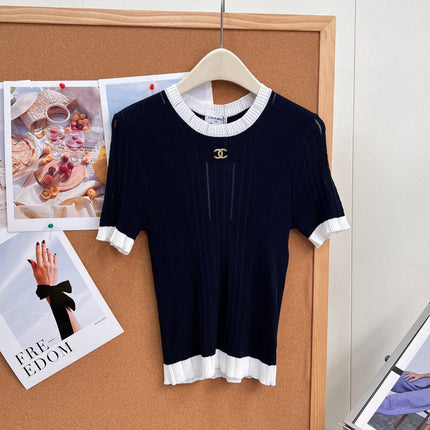CHANEL 26S SHORT SLEEVE KNIT TOP 1609