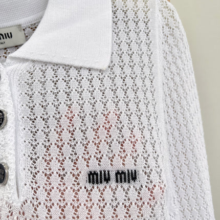 MIUMIU 26S LONG-SLEEVE POLO SHIRT 1255
