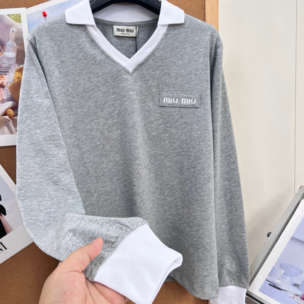 MIUMIU 26S LONG-SLEEVE POLO SHIRT 1413