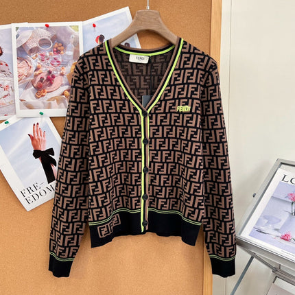 FENDI 26S V-NECK KNIT CARDIGAN 535